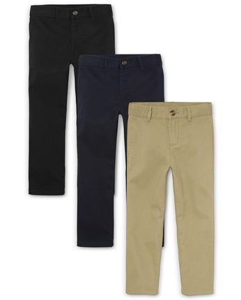 The Children's Place Boys' 3 Pack Stretch Chino Pa
