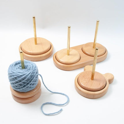 RoseFlower Wooden Yarn Holder Dispenser for Crocheting, Yarn Ball Holder for Knitting, Wood Yarn Holder,Thread Holder,Knitting Embroidery Accessory Gift, Yarn Spindle Dispenser Accessories#6