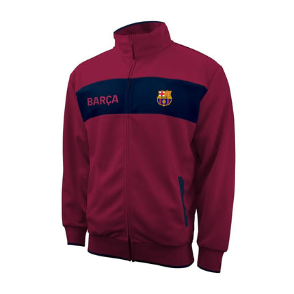 Icon Sports Men's Warm Up Track Jacket, Wine, S