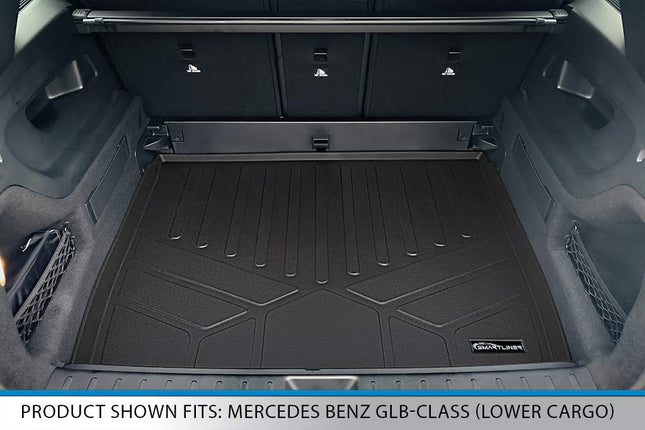 Tapis de coffre sur mesure SMARTLINER noir pour Mercedes-Benz GLB Class 5 passagers 2020-2021