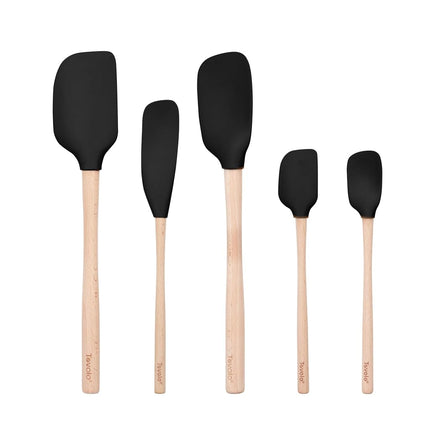 Tovolo 5-Piece Silicone and Wooden Handle Utensil 