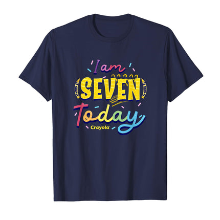 Crayola Birthday I Am Seven Today Colorful Celebra