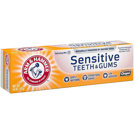Arm & Hammer Sensitive Whitening Toothpaste Frosted Mint - 4.5 oz, Pack of 4