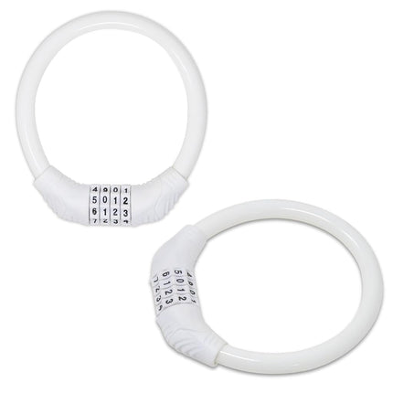 Urban August Original Fridge Lock: Multi-Functional Cable Combination Lock, for French-Door Refrigerators and Cabinets (Small, White - Two Pack)