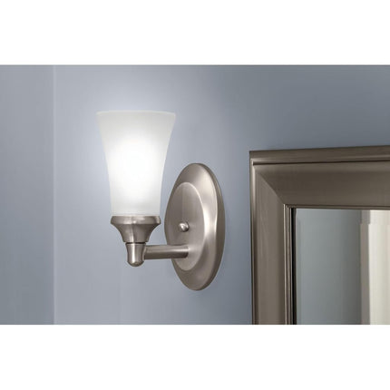 Moen YB2861ORB Eva Applique de salle de bain à 1 lumière à double montage avec verre dépoli, bronze huilé