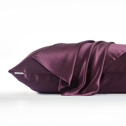 DISANGNI 100% Natural Mulberry Silk Pillow case for Hair and Skin with Hidden Zipper 22 Momme Both Sides Real Silk Pillow Case (1pc Standard Size 20" x26", Purple)