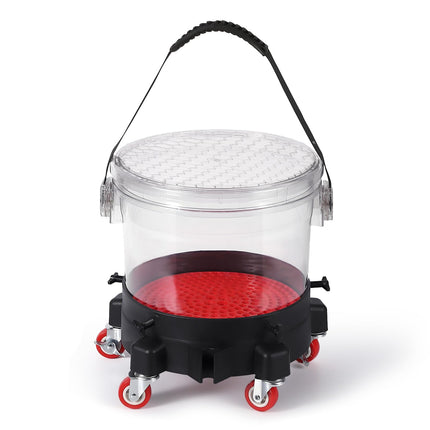 5 Gallon Car Wash Bucket Kit w/ 5-Caster Dolly, 15
