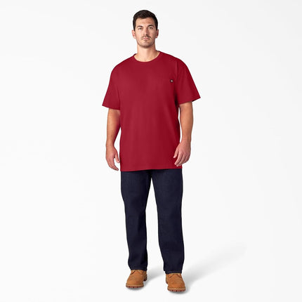 Dickies Men's Heavyweight Crew Neck Short Sleeve Tee Big-Tall T-Shirt, English Red, 3XL