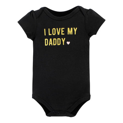 Hudson Baby Unisex Baby Cotton Bodysuits, Daddys Little Princess 3-Pack, 18-24 Months, Daddys Little Princess 3-pack, 18-24 Months