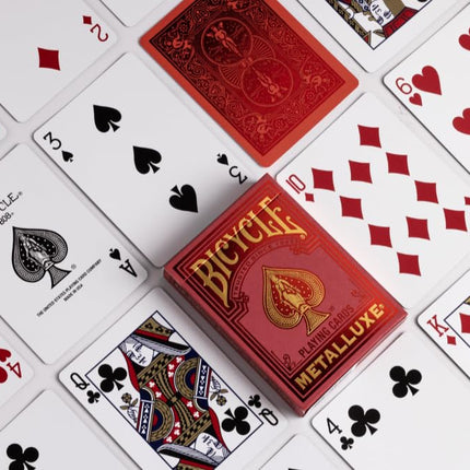 Bicycle Playing Cards: - Metalluxe Red