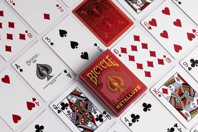 Bicycle Playing Cards: - Metalluxe Rojo