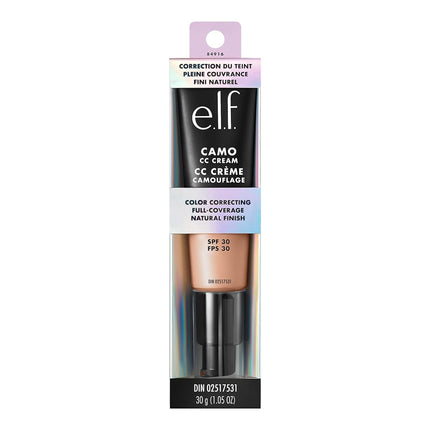 e.l.f. Camo CC Cream, Color Correcting Medium-To-Full Coverage Foundation, Improves Skin Texture & Tone, Vegan & Cruelty-Free, Medium 310 C