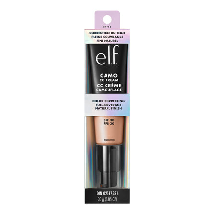 e.l.f. Camo CC Cream, Color Correcting Medium-To-Full Coverage Foundation, Improves Skin Texture & Tone, Vegan & Cruelty-Free, Medium 310 C
