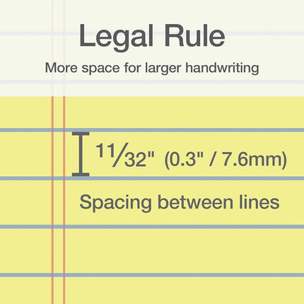 Oxford Premium Legal Pads, 12 Pack, Premium Note Pads, 50 Legal Rule 8.5" x 11" Sheets, Canary Yellow Paper with Firm Back, Professional Legal and Office Notepads