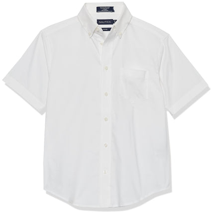 Nautica Boys' School Uniform Short Sleeve Button-D