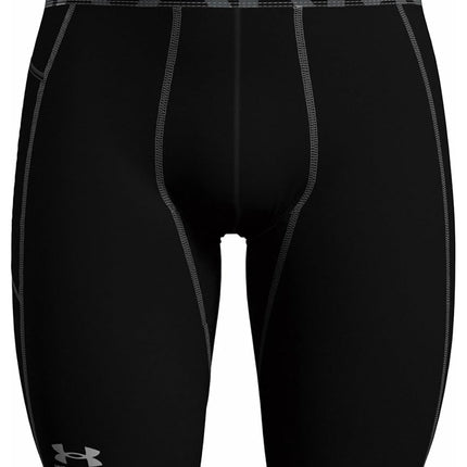 Under Armour Men's Standard HeatGear Long Shorts, Black (001)/White, X-Large Tall