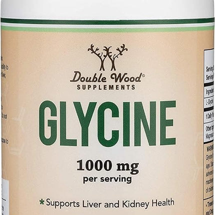 Glycine Supplement - 1,000mg (300 Capsules) Amino Acid for Sleep Quality Support (Glicina) by Double Wood Supplements