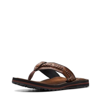 Clarks Women's Fenner Nerice Flip Flop, Honey, 10 