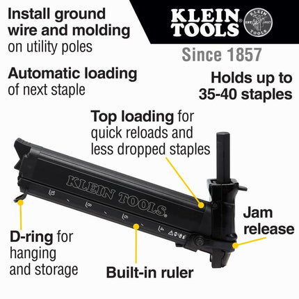 Heavy Duty Staple Starter for Utility Applications, Holds 35-40 Staples, Use with Klein Tools Staples (Cat. No. STP001) Klein Tools STP100