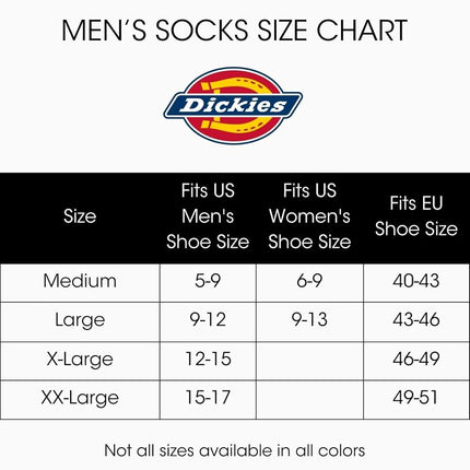 Dickies Men's Cotton Blend Cushioned Work Crew Socks, Available in L-XL, 36, White (18 Pairs), Large (Pack of 18)