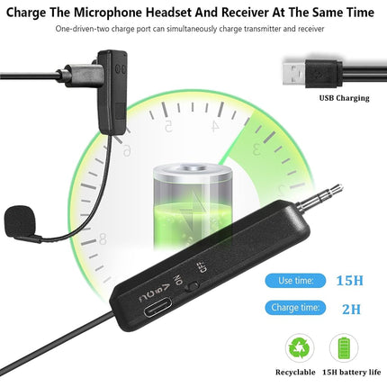 MICVISTA 4-Person Wireless Microphone System, 2.4G Wireless Earphone Microphones and Handheld Microphones 2-in-1 Speaker Audio Amplifier PA System for Teacher Tour Guides Fitness Trainer