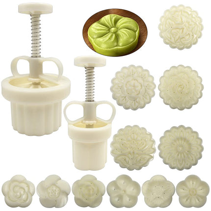 FineGood 2 Set Mooncake Mould Press with 11 Stamps