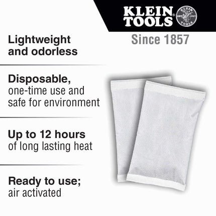 Klein Tools 60144 Hand Warmers, Air Activated Packets Last up to 12 Hours, 5-Pair