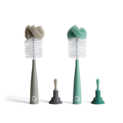 Munchkin Sponge Bottle Brush, 2 Pack, Grey