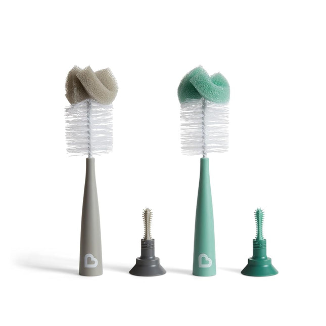 Munchkin Sponge Bottle Brush, 2 Pack, Grey