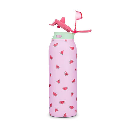 Ello Pop & Fill Stainless Steel Water Bottle with QuickFill Double Walled Vacuum Insulation, Leak Proof Locking Lid, Straw & Chug, Reusable, BPA Free