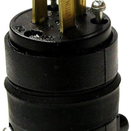 Leviton 515PR 6 Pack Rubber Back 3Wire 2 Pole Straight Blade Ground Plug