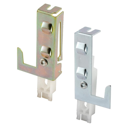 Prime-Line N 6549 1-1/2 in. Stamped Steel Housing with Nylon Guide Insert, Panel Wardrobe Door Guide for Acme and Stanley Doors (1 Pair)