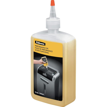 Fellowes Shredder Oil for Micro Cut and Cross Cut Paper Shredders, 355ml - Shredder Oil Lubricant with Extended Nozzle