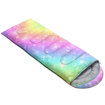 QOOMO Rainbow Waterproof Sleeping Bags for Adults & Kids, 31x90inch