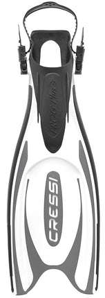 Cressi Frog Plus Open Heel Scuba Dive Fins (Made in Italy), Black/white, XS/S-2/5