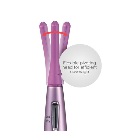 Tondeuse faciale PANASONIC pour femme ES2113PC, avec tête pivotante et accessoires tondeuse à sourcils, utilisation à sec, fonctionne sur piles