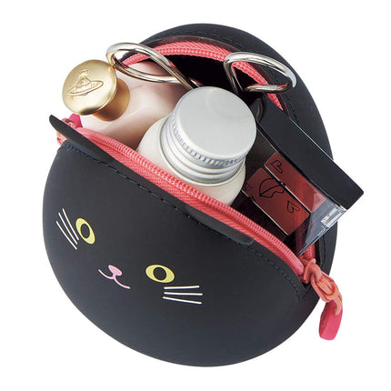 LIHITLAB PuniLabo Zipper Pouch, Egg-Shaped, Calico Cat (A7782-7), Medium: 2.2 Ã— 2.4 inches