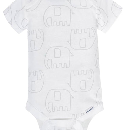 Gerber Unisex Baby 8-pack Short Sleeve Onesies Bodysuits And Toddler T-Shirt Set, Animals Green, 0-3 Months US