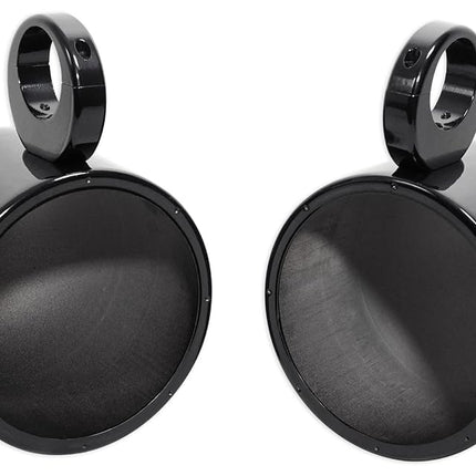 Paire de boîtiers d'enceintes de tour de wakeboard en aluminium noir Rockville MAC80B 7,7"