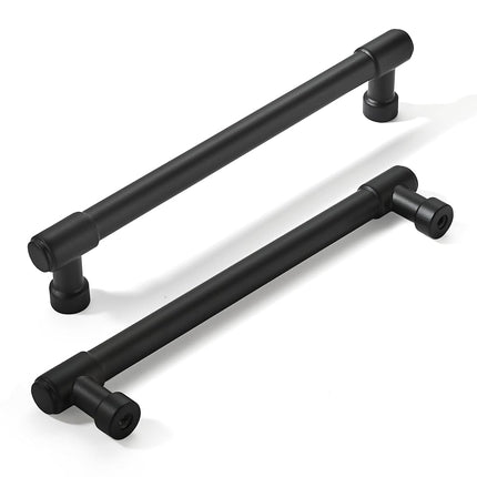 khtumeware 6 Pack Matte Black Cabinet Pulls 6 Inch