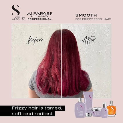 Alfaparf Milano Semi Di Lino Smoothing Cream - Leave-In Conditioner Spray for Long-Lasting, Frizz-Free Straight Hair - Heat Protection - 4.23 oz