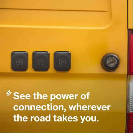 Scanstrut Ventura Series SAE Solar Connection, Waterproof Exterior Panel Mount Socket with IP68 & IP69K Rating for Vans, RVs and Overland Vehicles