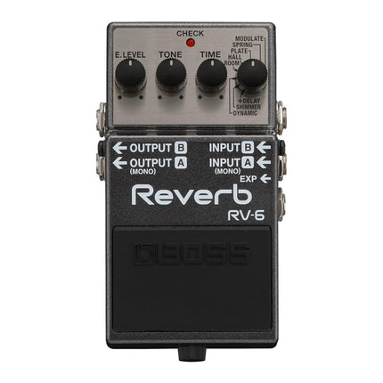BOSS RV-6 Reverb Guitar Pedal, Eight Sound Modules
