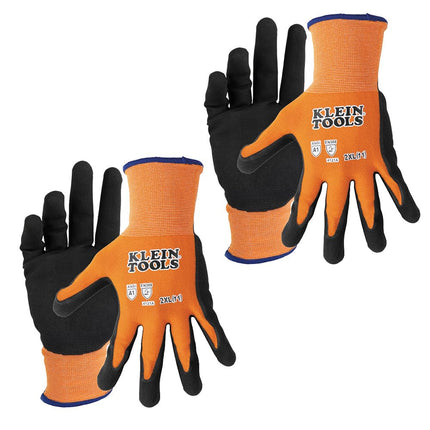 Klein Tools 60823 Work Gloves, Knit Dipped Cut Res