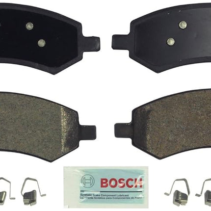 BOSCH BE1084H Blue Semi-Metallic Disc Brake Pad Set With Hardware - Compatible With Select Chrysler Aspen; Dodge Dakota, Durango, Ram 1500; Mitsubishi Raider; Ram 1500, 1500 Classic, Dakota; FRONT