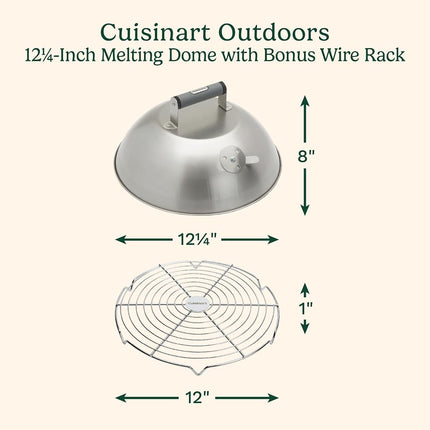 Cuisinart Bonus, 12.25" Melting Dome and Wire Rack, Stainless Steel