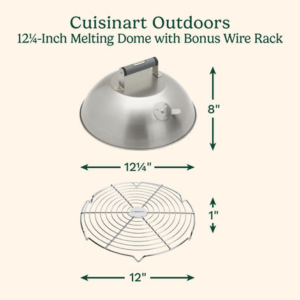 Cuisinart Bonus, 12.25" Melting Dome and Wire Rack, Stainless Steel
