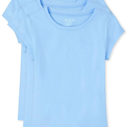 The Children's Place Girls Basic Short Sleeve Layering Tee, Daybreak 3-Pack, X-Large