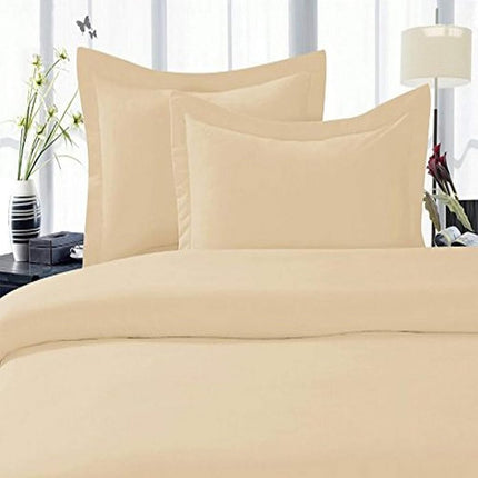 Elegant Comfort 1500 Thread Count Egyptian Quality 3 Piece Wrinkle Free and Fade Resistant Luxurious Duvet Cover Set, Full/Queen, Cream