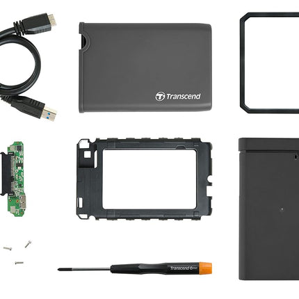 Transcend StoreJet 25CK3 2.5” SATA III SSD/HDD Enclosure Kit USB 3.1 Gen 1-TS0GSJ25CK3